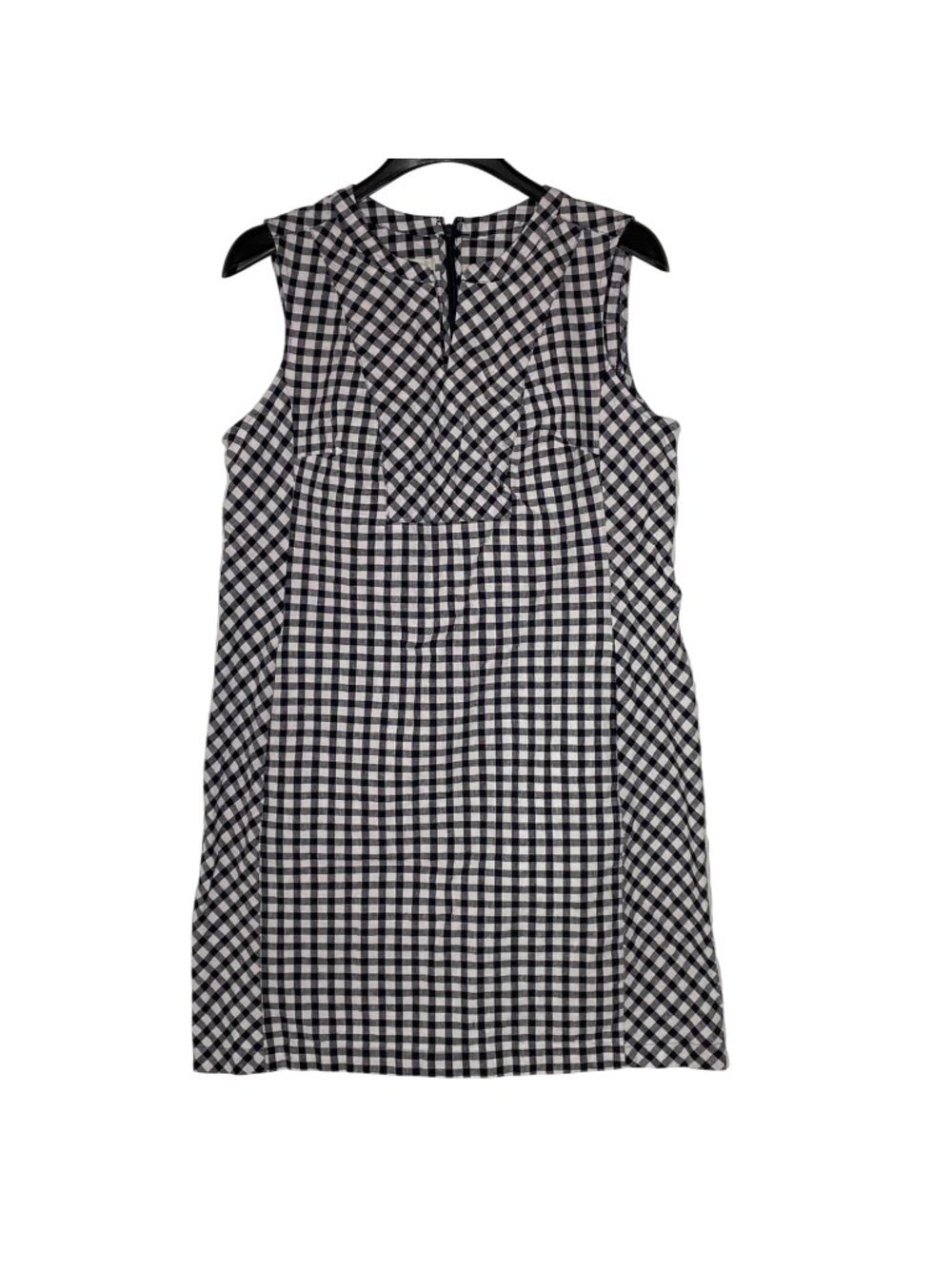 Talbots Gingham Checked Plaid Linen Shift Dress Sz 16P Nautical Coastal Preppy